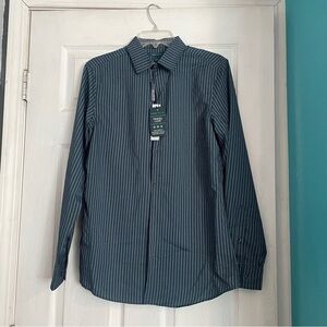 Men's Green Striped Shirt
